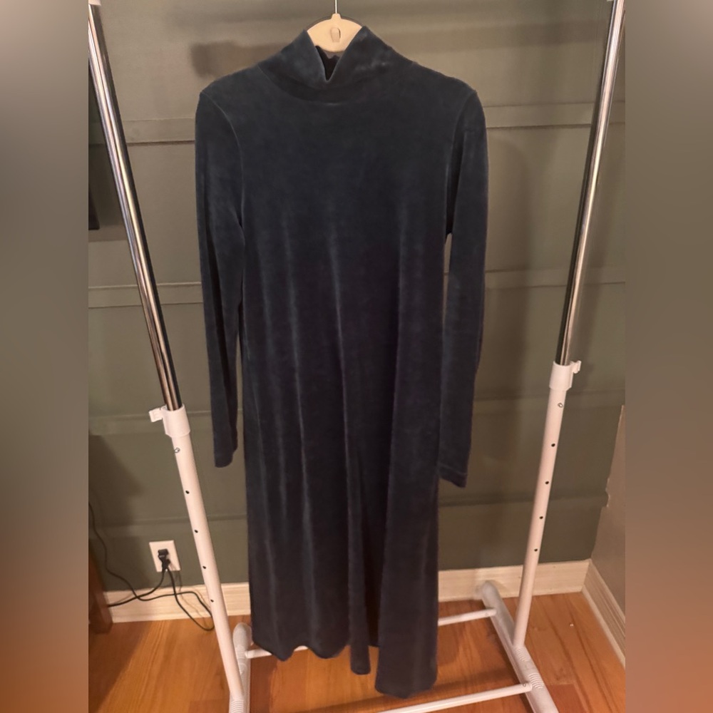 COS Black Ribbed Long Sleeve Dress